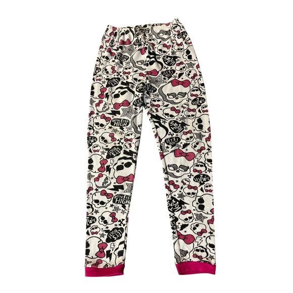 Monster High Thermal Base Layer Girls 12 Used 2 Piece Cotton Blend Fall Winter - Picture 4 of 16